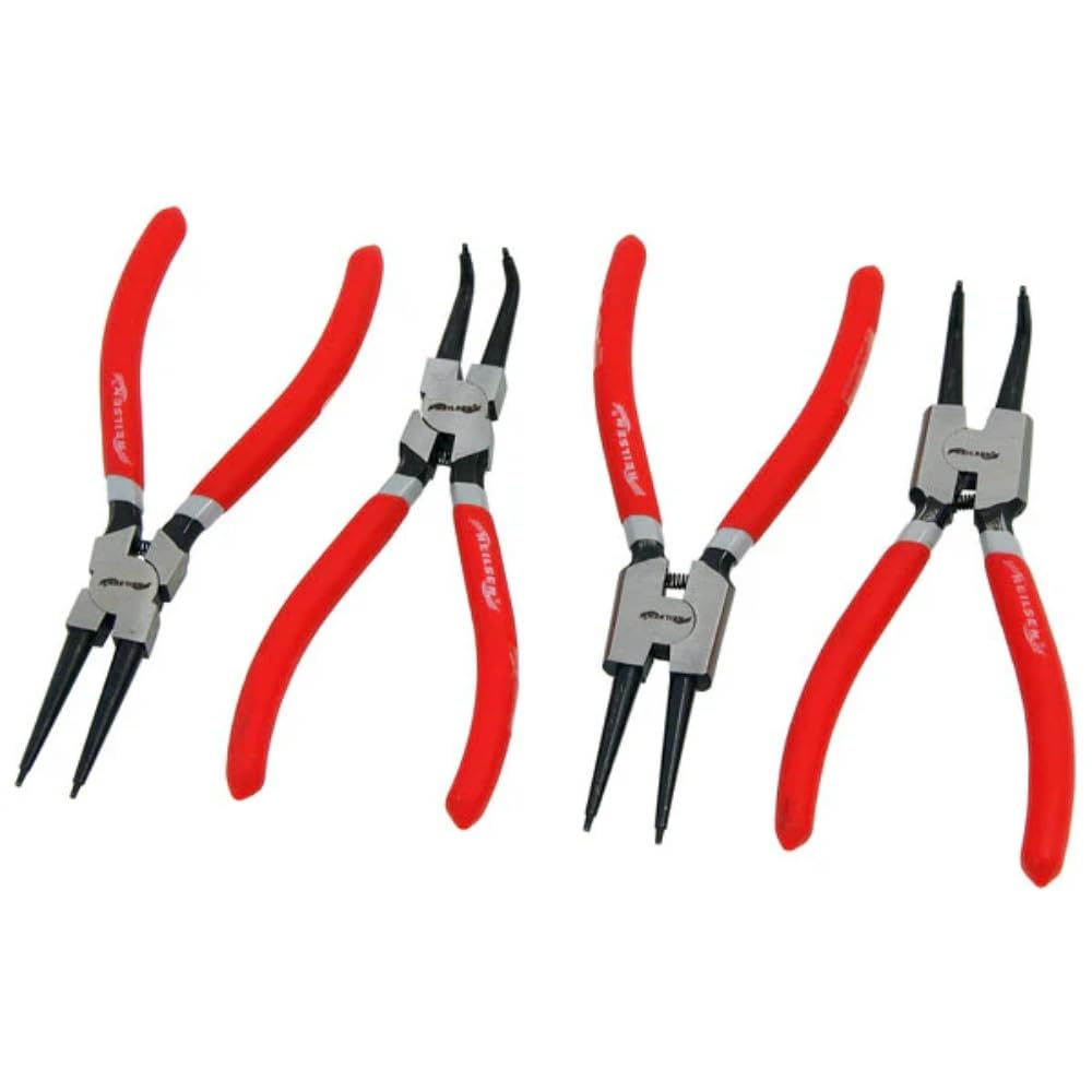 Neilsen 4pc Circlip Snap Ring Pliers Internal External Bent Straight Plier Set