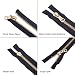 BENECREAT 2 PCS 8# Cremallera Larga Negra Cremallera de Nylón para Bolsos,...