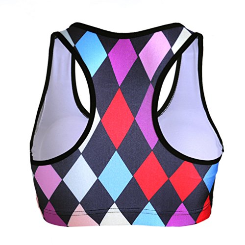 Image of Sister Amy Women's Aerobics Gym Dance Yoga Vest Printed Sports Bra Top Vest