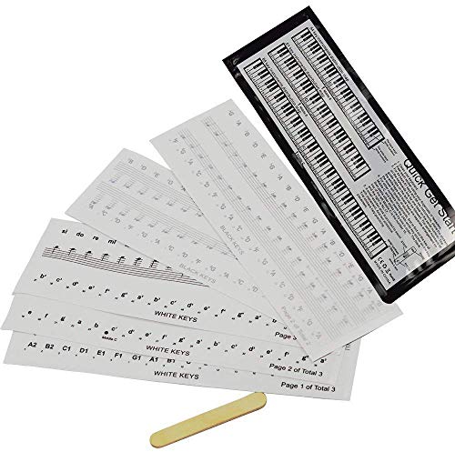 Imelod Toetsenbord- of pianostickers voor 49/61/76/88 toetsen, piano en toetsenbord, muzieknoot, volledige set stickers voor witte en zwarte toetsen, transparant en verwijderbaar, perfect voor - Image 6