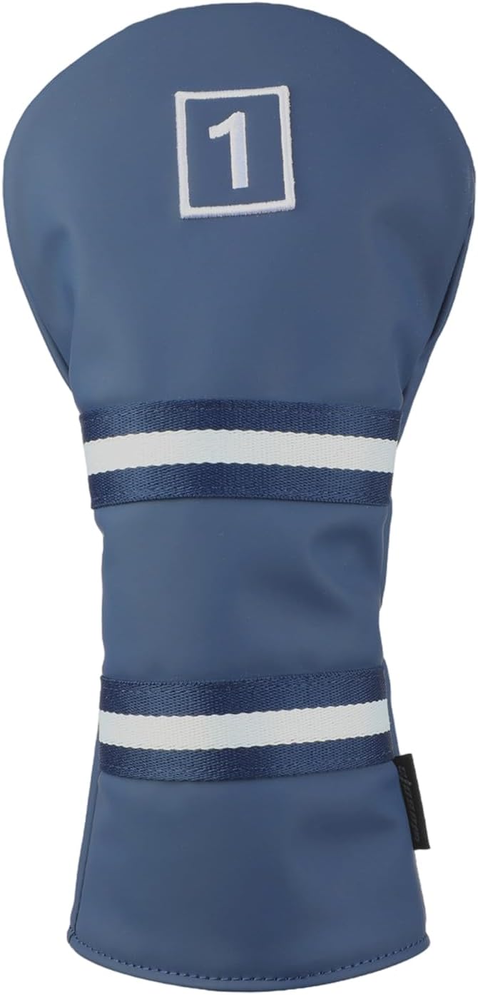 Driver Head Covers - 12.8 Inch Matte Fabric Racket | Elastic Closure Plush Lining - Tear-Resistant Golf Club Protective Cover for Men and Women Ideal for Transport and Storage