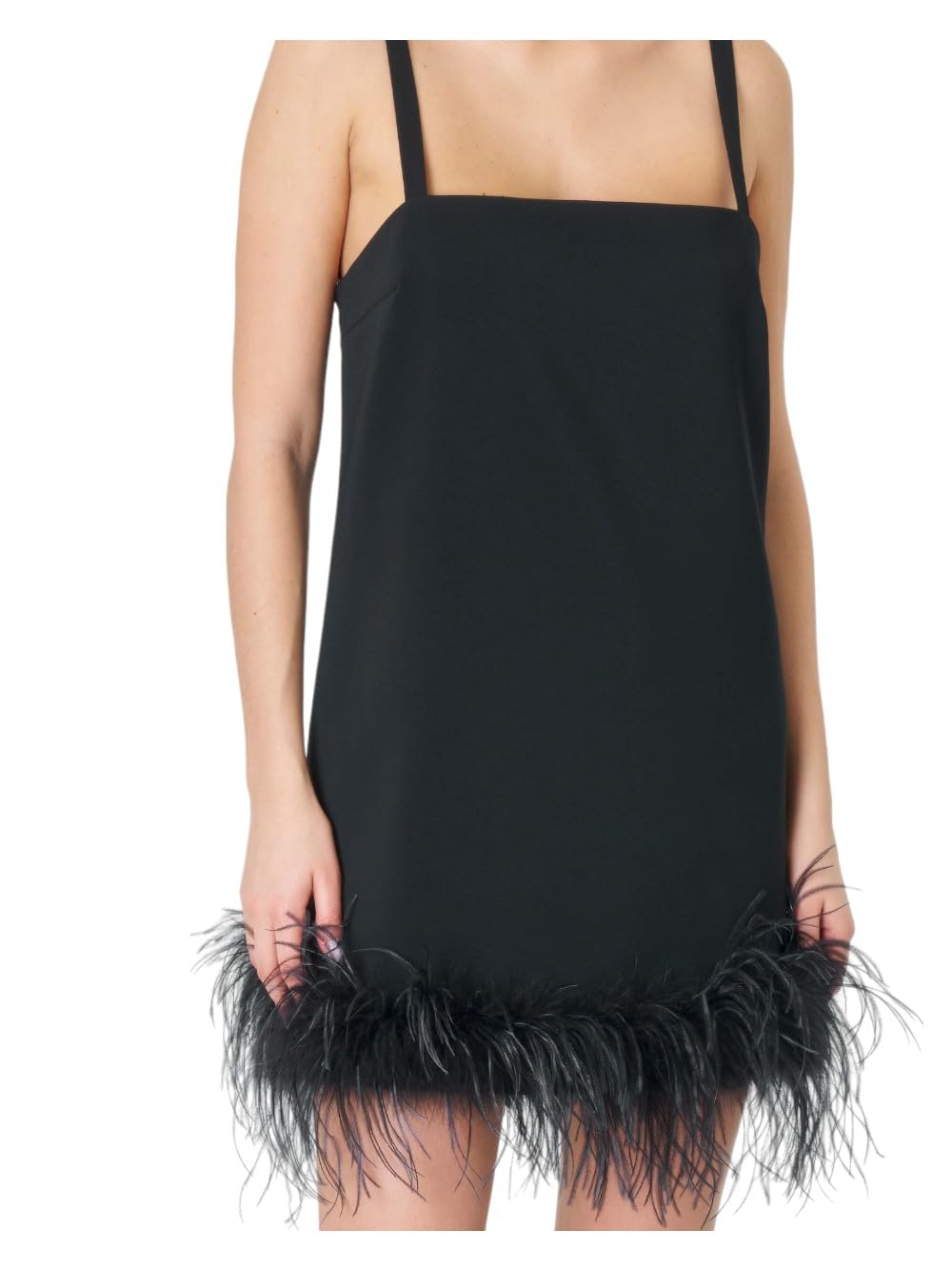 Pinko Sukienka powitalna Kobiety Sukienka Stretch Pęknięcia Z Piórem
