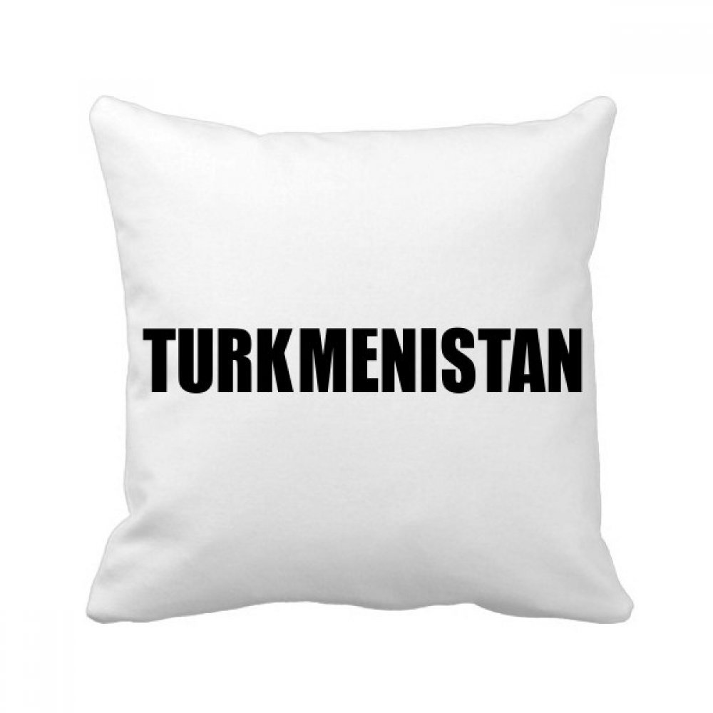 Coussin Turkménistan 40x40 cm carré noir avec insert multicolore pour canapé