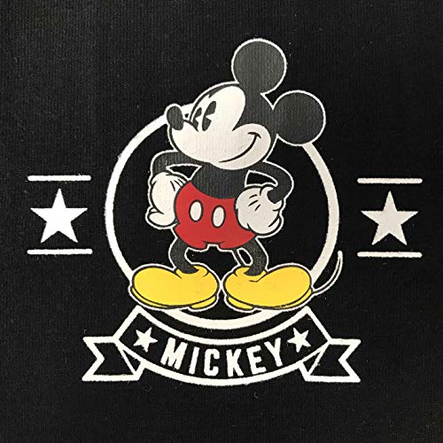 Disney Jersey Women's Mickey Mouse Long Sleeve Crew Neck (Black, X-Large)