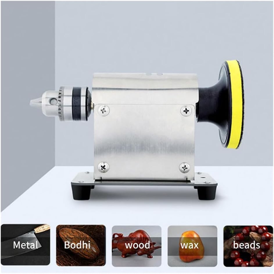 Jewelry Polishing Buffer Machine, Gem Faceting Grinding Machine, Benchtop Polisher with 20pc Sandpaper, Bench Lathe Cutting Machine for Jewelry Making 795 Motor