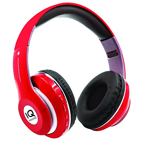SuperSonic Wireless Headphones and Mic Headphone, Red