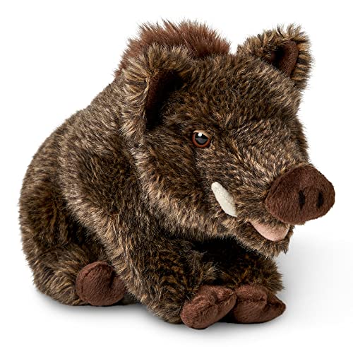 Uni-Toys - Jabalí sentado - 18 cm (altura) - Cerdo de peluche, cubo-cerdo - peluche