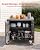 VEVOR Outdoor Grill Cart with Storage Cabinet, 40 Inch Grill Table, Waterproof Kitchen Island with Stainless Steel Top, Spice Rack, and Wheels, Movable Food Prep Station for Patio Bar Backyard BBQ