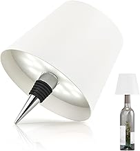 MU LIN lampada bottiglia ricaricabile,lampada da tavolo senza fili,Controllo Touch da 3 Modalita Temperatura di Colore, Dimmerabile, per Soggiorno, Ristorante