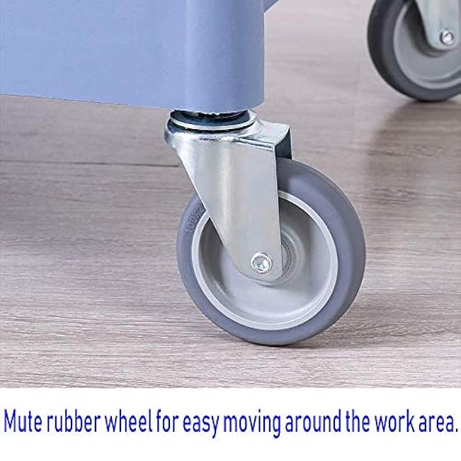 Movable Hand Trucks Storage Cart,Kitchen Hotel Caterolling Cart with Handleplastic Restaurants Service Trolley with Large Universal Wheel(Black-107 * 51 * 97Cm)-NBCesJRA