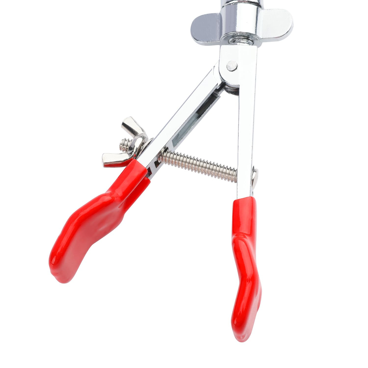 Abrazadera Giratoria de 2 Garras con Cabezal, Multifuncional Ajustable 360 Grados con Revestimiento de Goma para Laboratorio