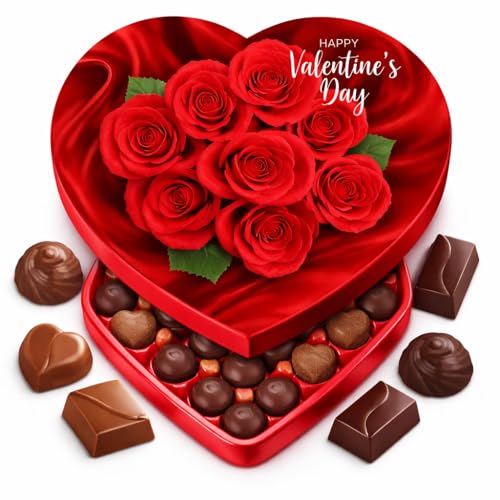 Valentine Day Chocolate Heart Shaped Gift Box...