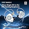 Yinyoo KBEAR BK1 Gaming Earbuds with Mic, 10mm Dynamic Driver Gaming Earphones for FPS Gamers, Detachable 5N OFC Wired In Ear Headphones 3.5mm Jack Compatible with PC, Xbox, PS5, Switch, Mobile #1