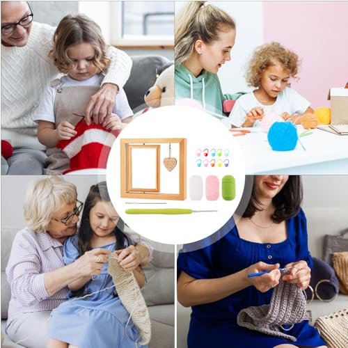 Cadre Photo DIY en Bois avec Crochet de Rangement Rotatif 360 - 5