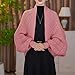 Fashion Hollow out Knitted Shawl Coat, Women's Knitted Slouchy Wrap Cardigan Shawl Coat, Lightweight Slouchy Knit Cover-Up (Pink)