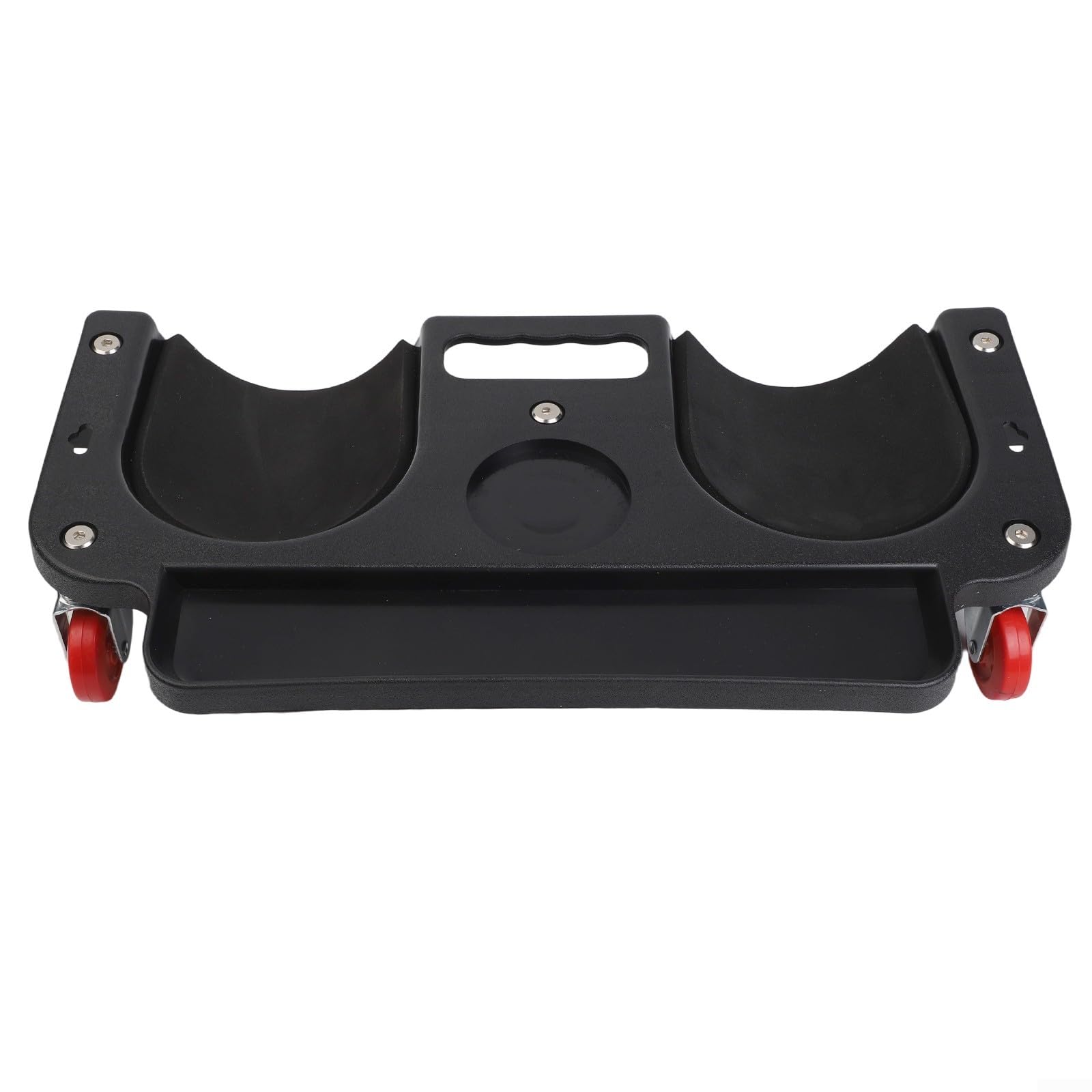Rodillera resistente para talleres de automóviles, de plástico PE, con ruedas de 360°, cojín de reparación portátil para proteger las rodillas durante el mantenimiento y la inspección, color negro