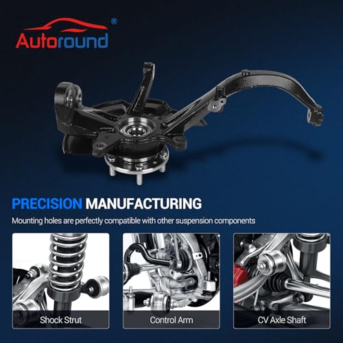 Autoround Front Steering Knuckle & Wheel Bearing Hub Assembly Fit for Toyota Corolla 2014 2015 2016 2017, Replace# LK034 4778102210 698-476, Right Passenger Side by Autoround - Image 5