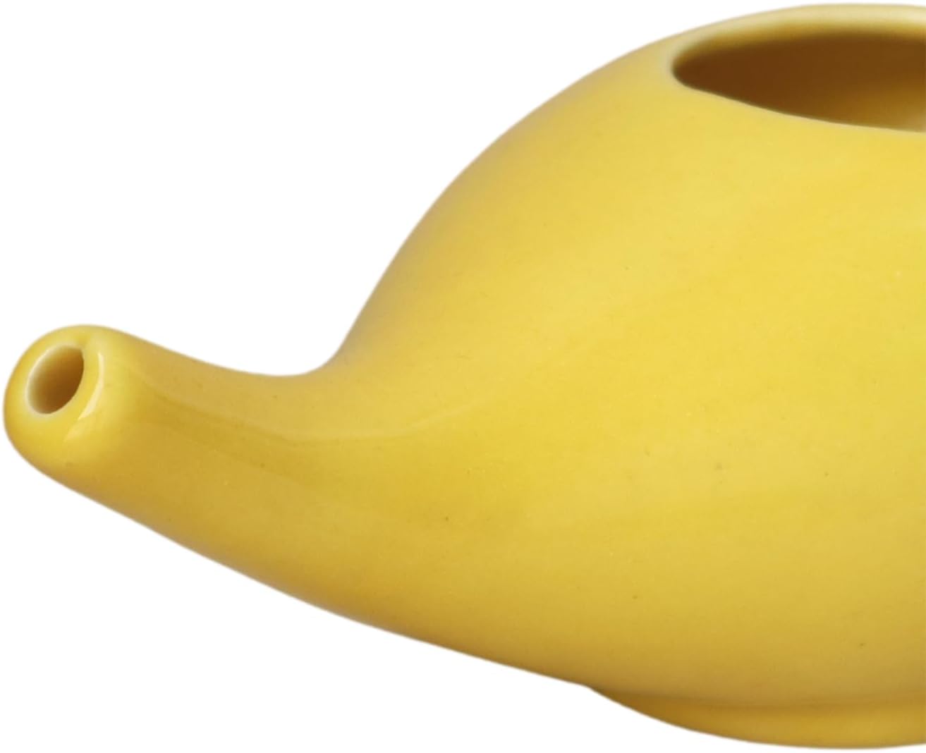 ANCIENT IMPEX Ceramic Neti Pot 250 Ml (Yellow) with 5 Sachets Neti Salt | Natural Remedy for Sinus Relief, Congestion & Nasal Hygiene | Ayurvedic Nasal Rinse Pot