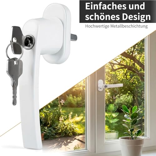 KIDINIX 4 fenstergriffe abschliessbar,fenstersicherung Kinder Länge des Schafts 35 mm, mit 8 Schlüsseln, abschließbare fenstergriffe, kindersicherung Fenster geschlossenen fensterschloss Aluminium