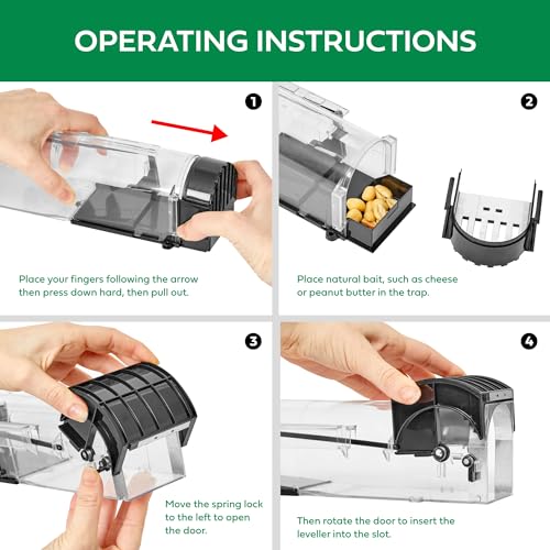 Humane Rat & Mouse Repellent Bundle - Peppermint Oil Rat Repellent & Humane Mouse Trap, Set includes Humane Mouse Trap, 6 pack Rodent Repellent Sachets & 250ml Peppermint Mouse Repellent Spray