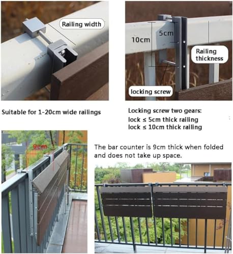 Table de balcon pliable pour ne plus manquer de place sur votre terrasse - 6