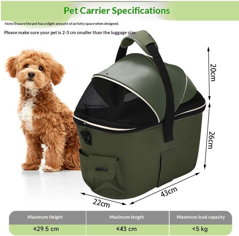 Dog Bike Basket Rear Seat, FVILIPUS 3-in-1 Waterproof Pet Bicycle Carrier, Dog Car Seat with Anti-Jump Safety Tether, Breathable Portable Travel Bag for Small Dogs Cats Outdoor Riding