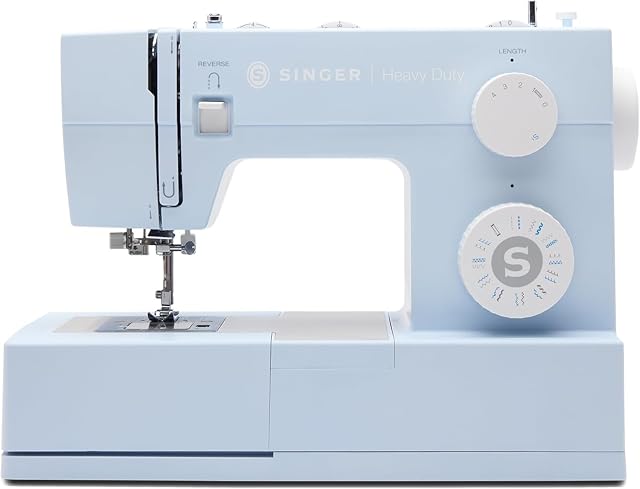 SINGER® HD 4423 (Meltwater Blue) Machine à coudre haute vitesse + Accessoires 23 Livraison de points de repère intégrés 97 Applications de points de repère 50% Plus de puissance, 1100 Poitrines/Mini-Cadre métallique, 1-Step Trou du bouton