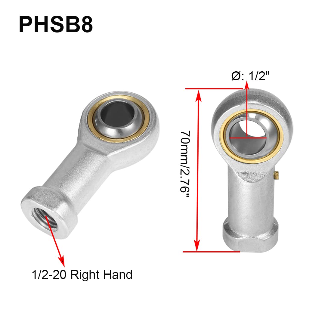 PHSB8L Rod-End Bearing Left Hand 1/2" Bore - View #11