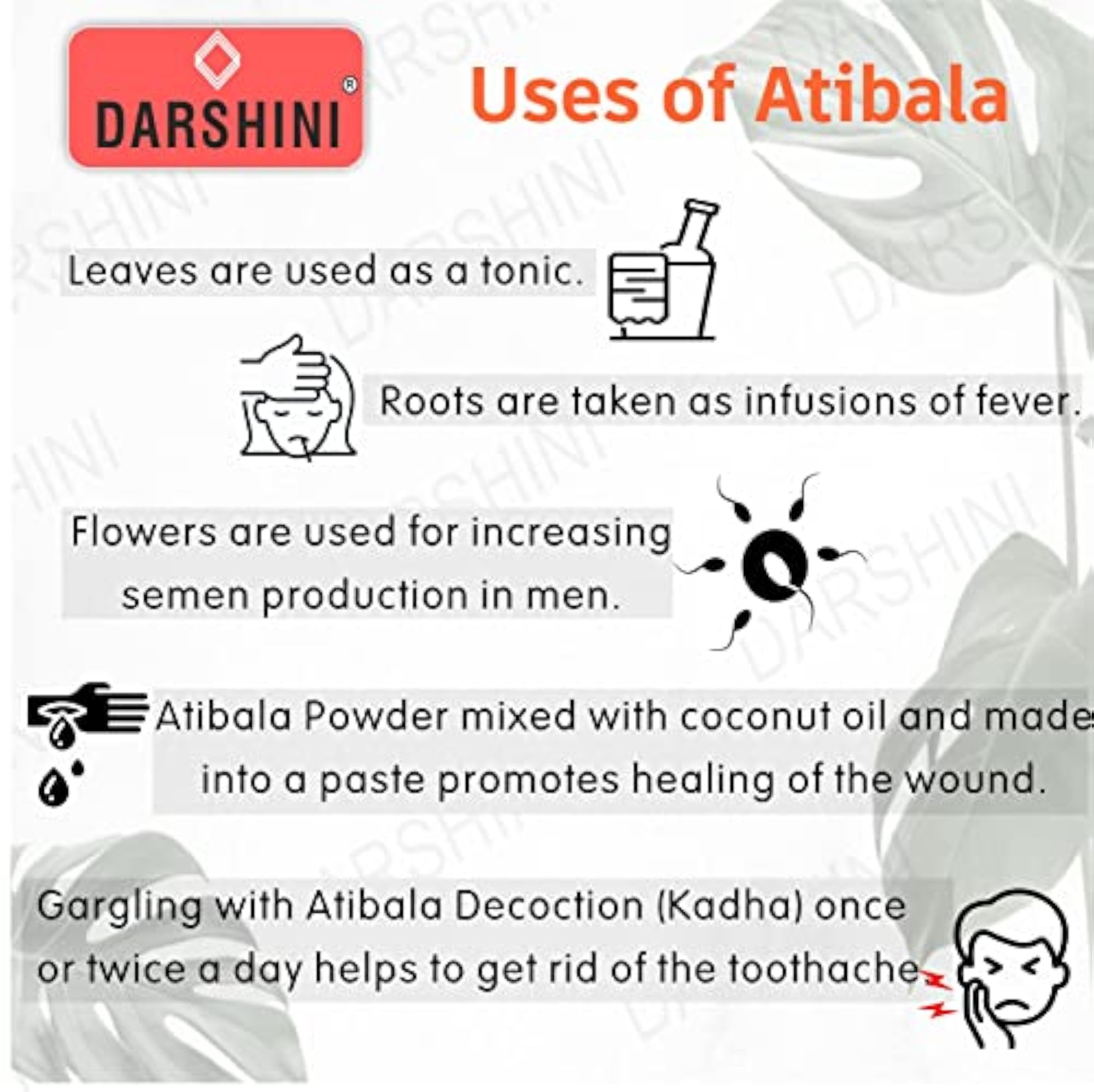 Darshini Atibala Leaf Powder 200 Grams