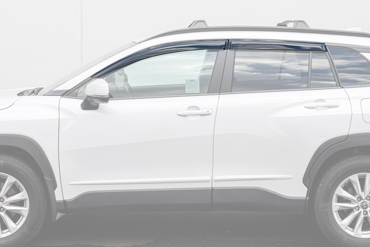 Replacement for 2022-Present Toyota Corolla Cross Models | EOS Visors Tape-On Style Side Vents Window Visor Rain Guard Deflectors DWV-V249