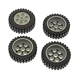  4 x Lego Technic Rad schwarz 30mm D. x 13mm Felge alt-hell grau Räder 13 x 24 Technik Model Team 2696 2695c01