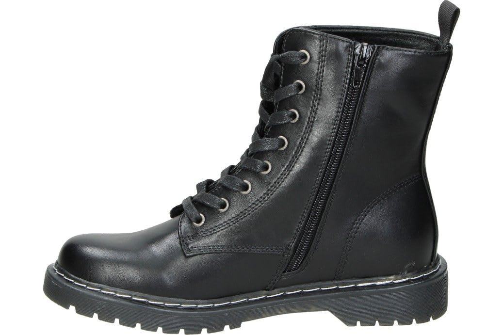 Skydiva | Botines Militares Cap para Mujer – Botines Planos– Botín Casual con Cordones y Cremallera – Estilosos – Cómodos y Combinables – Versátiles – Moda