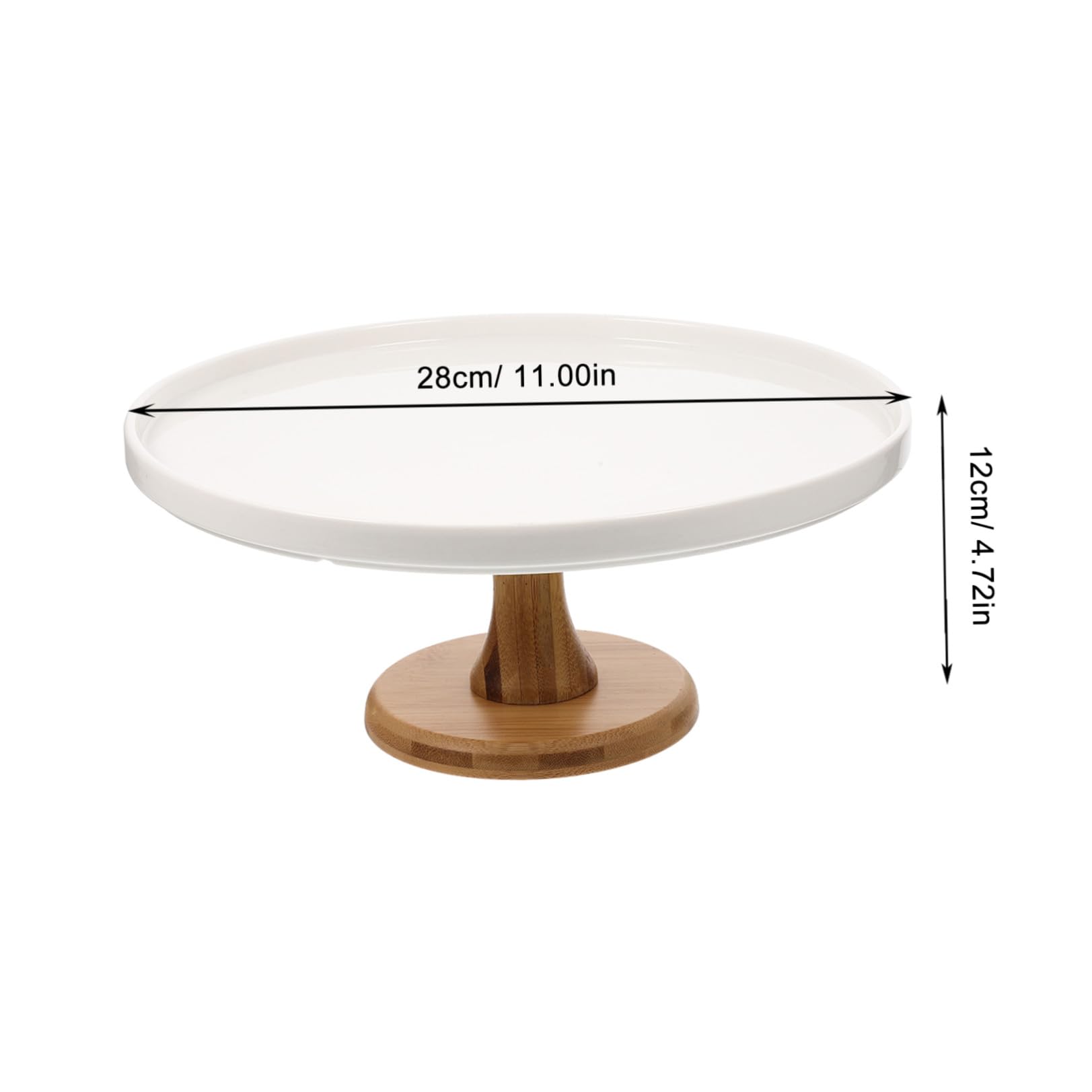 Présentoir à Gâteaux sur Pied en Céramique, Petit Présentoir à Gâteaux Rond, pour Muffins et Desserts, Mariage, Anniversaire, Thé de L'après-midi