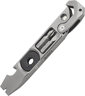Titanium Pry Bar,Multi-tool,EDC Tool,Versatile Pry Tool,Bottle Opener,Wrench,Ratche screwdriver,Nail puller,Crowbar in One,Compact Versatile Pocket Pry Bar for Everyday Carry