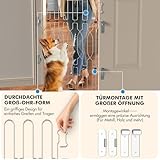 Snagle Paw Einziehbar Metall Türschutzgitter für Haustüren, Anti-Ausbruch Türschutzgitter, 72cm Breite 88.5 cm Höhe Absperrgitter für Türöffnungen, Faltbar & Sicher Türgitter für Türöffnungen