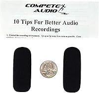 Vista 1 de Parabrisas de micrófono de repuesto de espuma SH50 (fundas para micrófono) (paquete de 2) para uso con auriculares Sennheiser Aviation