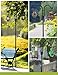 STAUKOK Double Shepherds Hooks for Outdoor, 2 Pack 60 Inch Bird Feeder Pole with 5 Prongs Base, Heavy Duty Garden Hook for Hanging Plant, Lantern, Hummingbird Feeder