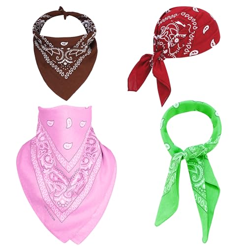 Image of Mochabao 100% Cotton 27 inch x 27 inch Large Bandanas for Men & Women, Multi-Purpose Bandana Headbands, Square Head Scarf