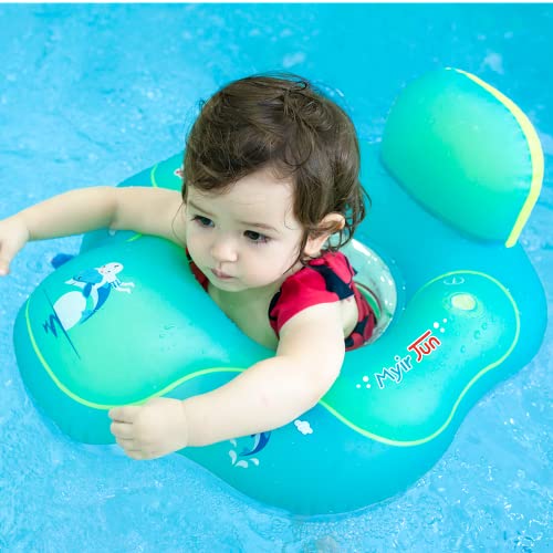 Myir Jun Baby Float, Inflatable Baby Pool Float Toddler Swimming Float Ring Children Waist Swim Baby Swimming Ring Kids Swim Trainer (Blue, M) #TOP2