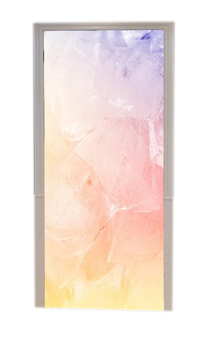 Sticker porte 3D aquarelle abstraite en vinyle deco 77x200 cm
