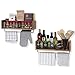 Rustic State William Wall Mount Wood Floating Shelf with Rail & Towel Bar for Kitchen Bathroom Bedroom Nursery Laundry Living Room Décor Storage - Spice Rack Display - 22.25 Inch - Walnut