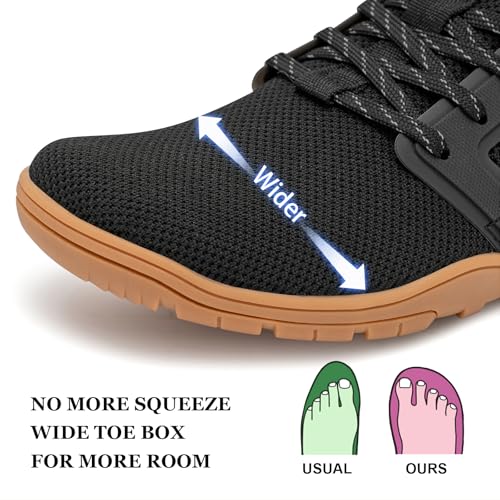 Image of Pulltop Barefoot Trail Running Shoes for Men - Wide Toe Box | Zero Drop Sole | Minimalist Cross-Training Shoes