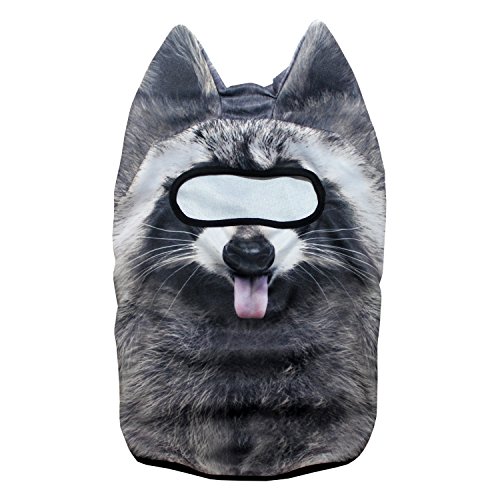 Image of WTACTFUL 3D Animal Ears Balaclava, Breathable Face Mask for Halloween