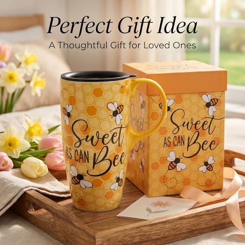 Taza de cerámica para viaje 17oz con tapa y caja regalo miniatura 3