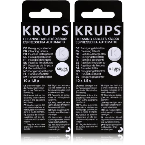 BUNDLES FOR YOU - Original Krups Reinigungstabletten Vorratspack als 2er Set - Für Espressia XS3000 XS300010 (2er Set Vorratspack, 2x10 Stück) Cover
