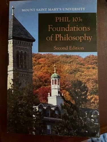 PHIL 103: Foundations of Philosophy 1506698638 Book Cover