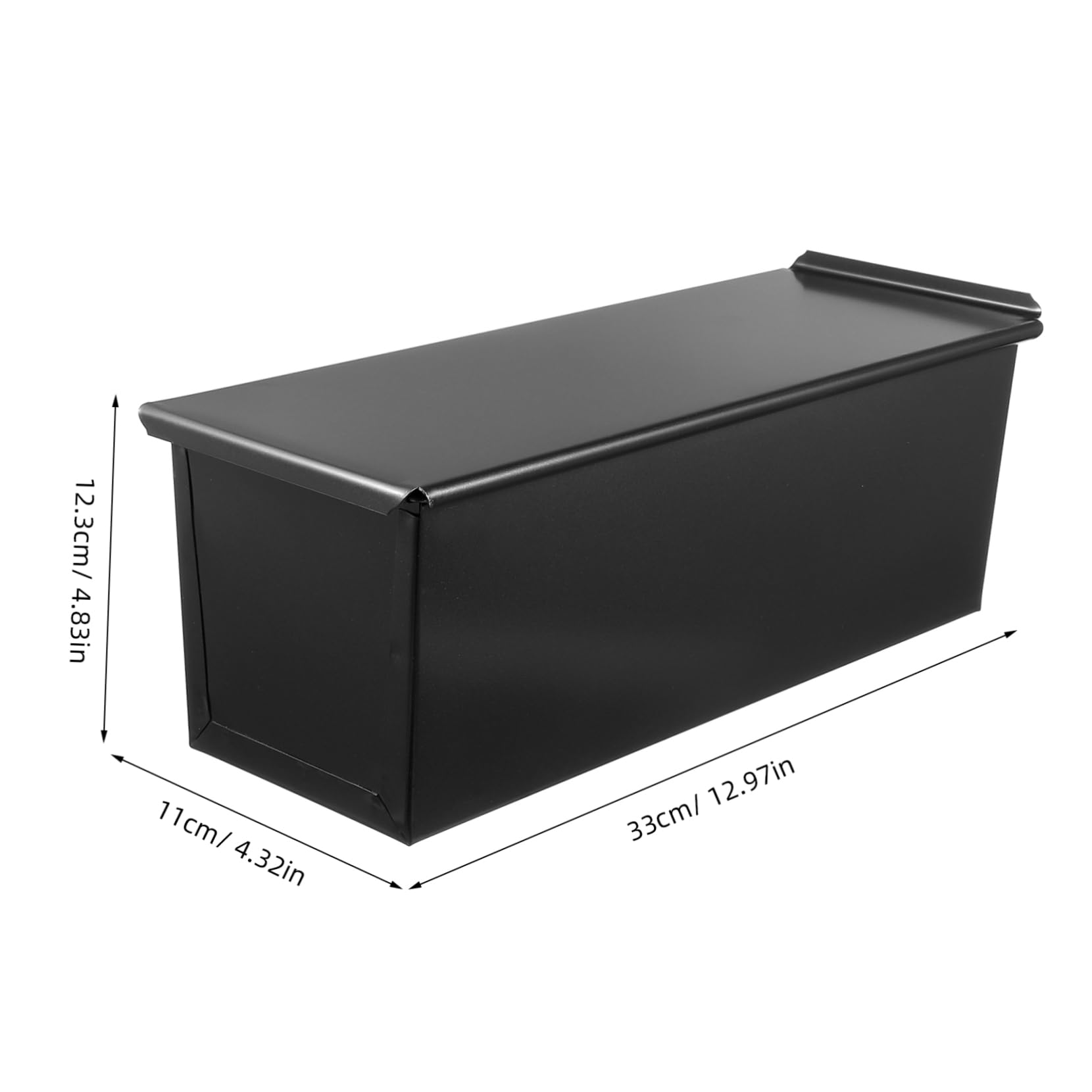 Moule à Pain Mie Rectangulaire avec Couvercle, Noir 750g