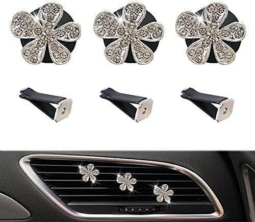 Ambientadores de coche para mujer, accesorios brillantes, decoración de salida de aire para mujeres, aromaterapia, clip de ventilación de aire,