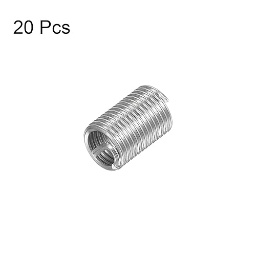 Miniatura 7 de HARFINGTON 20pcs Insertos de rosca de alambre M4 x 0.7 3D 304 Acero inoxidable helicoidal alambre en espiral roscado manga