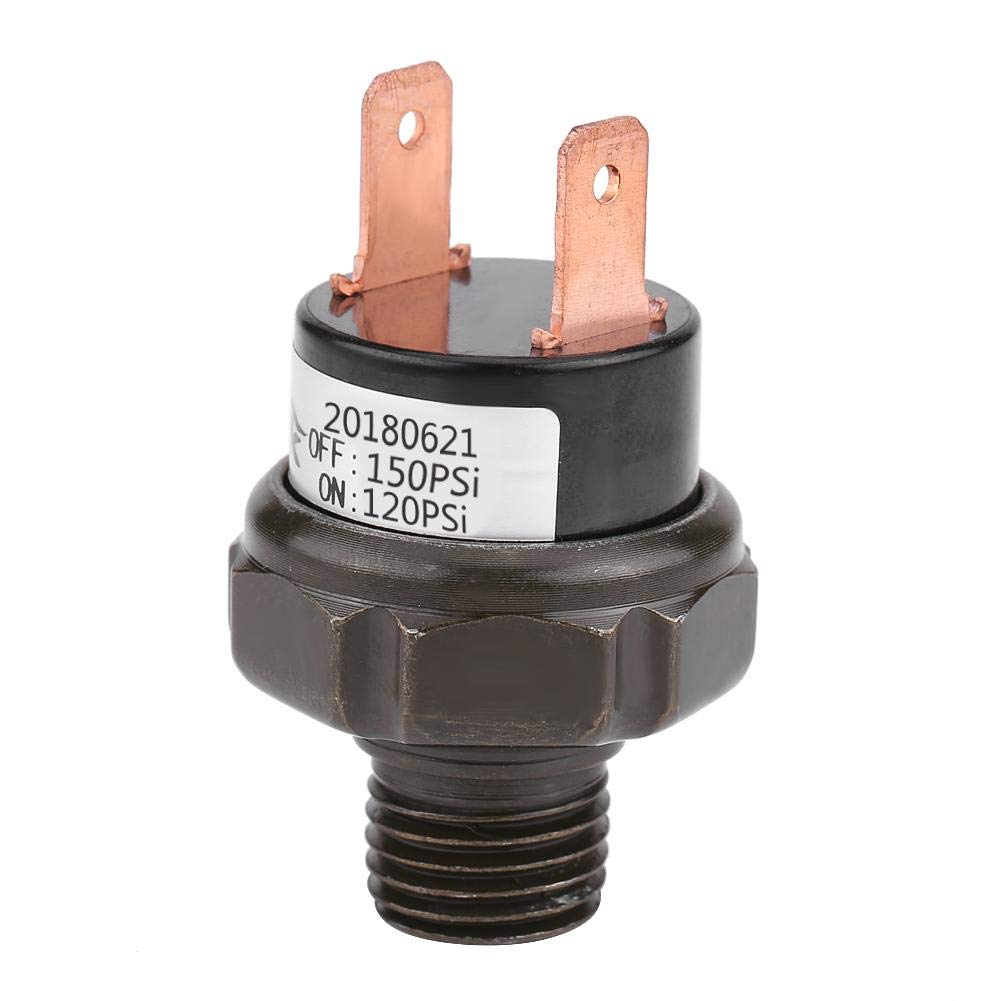 Przełącznik ciśnienia 12V Universal Car Automatyczny przełącznik sprężarki powietrza Przełącznik kontroli ciśnienia powietrza 90-120psi, 120-150psi, 125-200psi (opcjonalnie) (120－150 PSI)